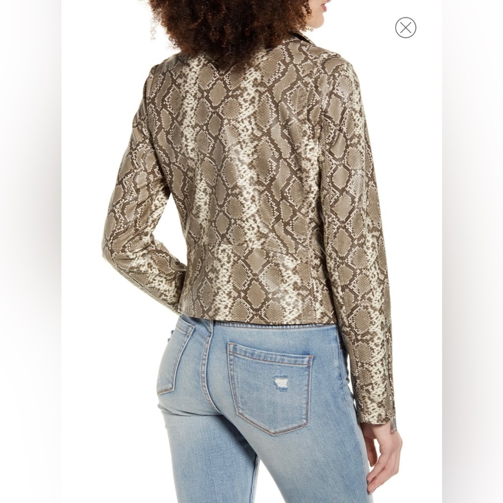 NWT VIGOSS Faux Leather Snakeskin Moto Jacket - Picture 7 of 12